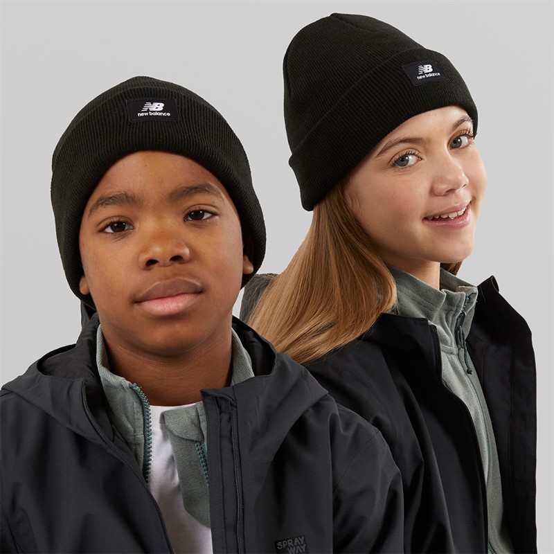 New Balance Kids NB Logo Knitted Beanie Black