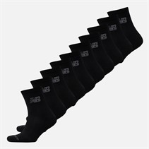 New Balance Junior Boys Ten Pack Cushioned Crew Socks Black
