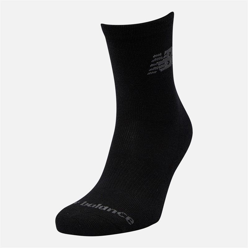 New Balance Junior Boys Ten Pack Cushioned Crew Socks Black