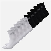 New Balance Junior Boys Ten Pack Cushioned Crew Socks Black/White