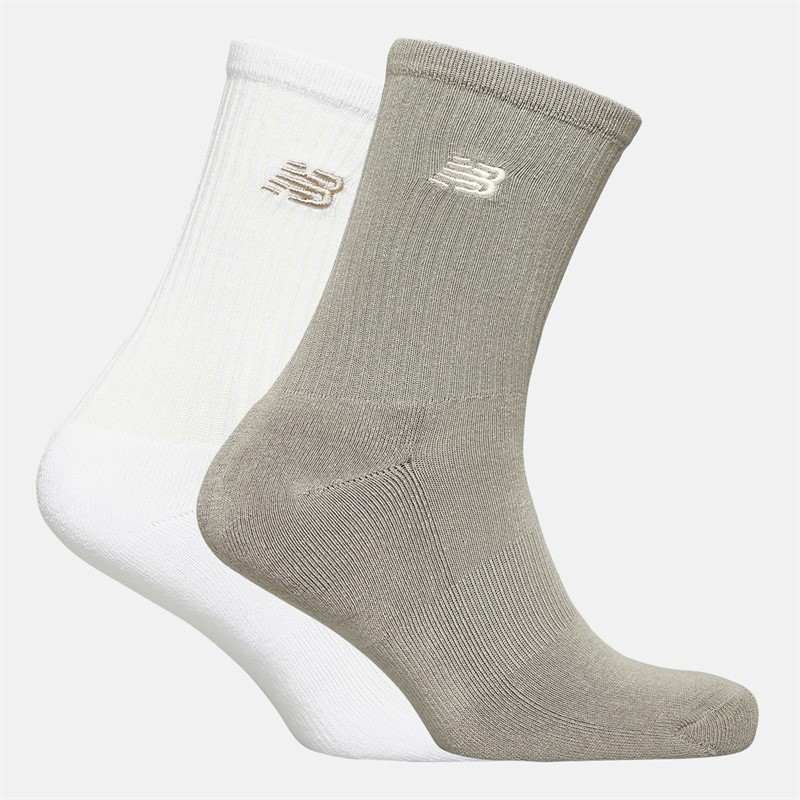 New Balance 1960 Logo Two Pack Crew Socks White/Grey