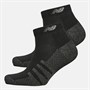 New Balance Performance Cushioned Two Pack Low Cut Socks Black