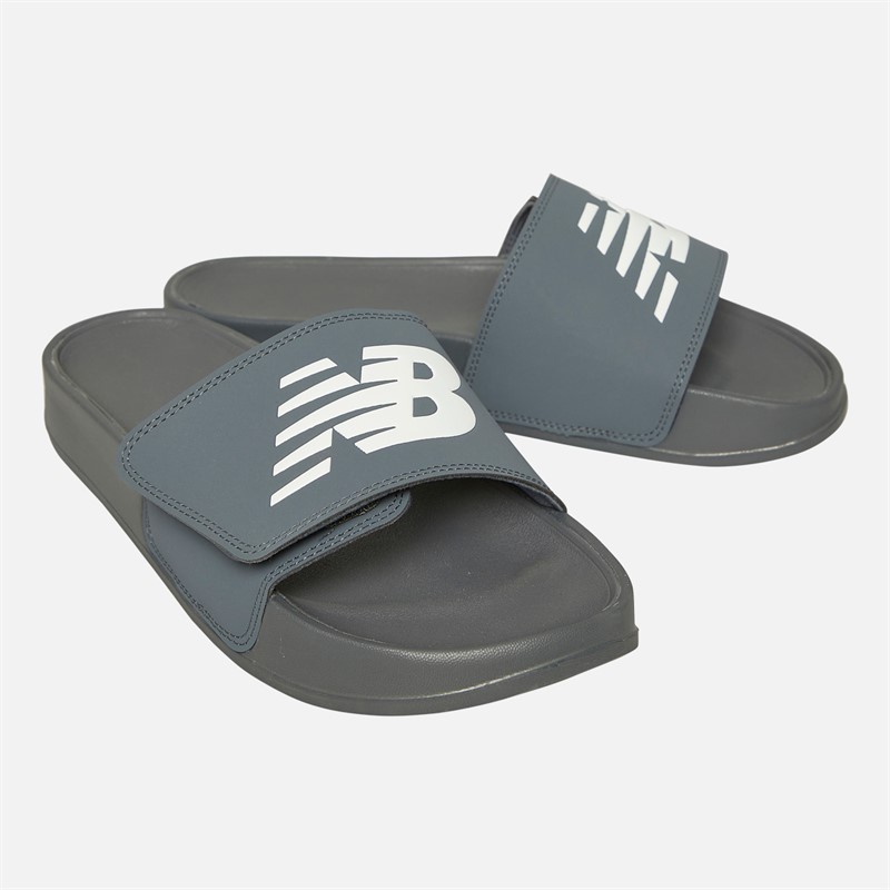 New Balance Mens 200 Adjustable Slides Grey