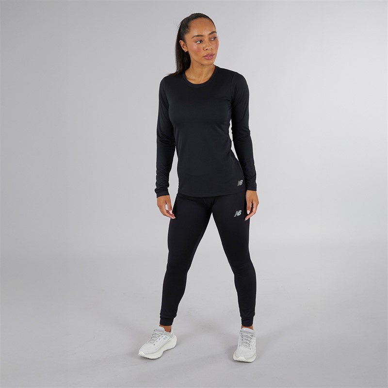 New Balance Womens Core NB Dry Long Sleeve Top Black