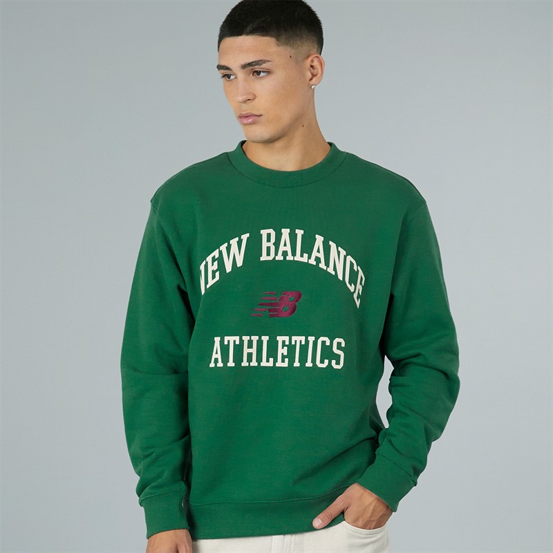 New Balance Mens Sweatshirt TM Forest Green