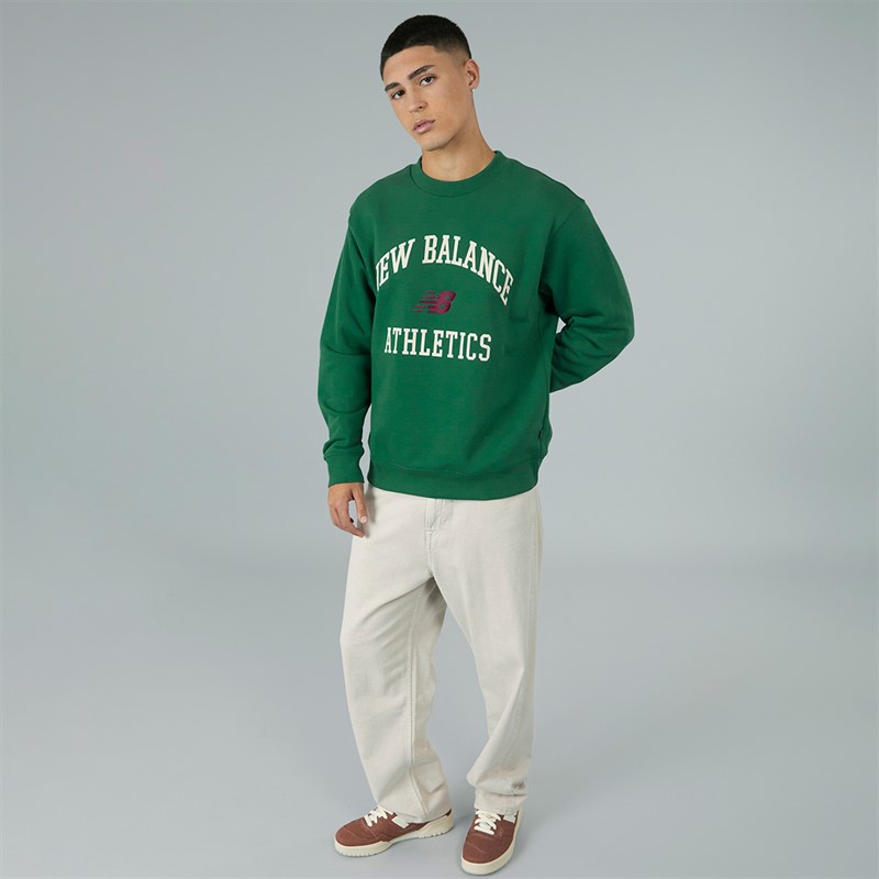New Balance Mens Sweatshirt TM Forest Green