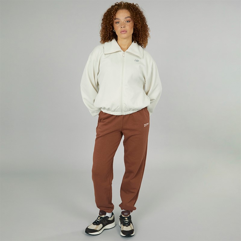 New Balance Womens Performance NB Dry Full Zip Fleece Jacket Linen
