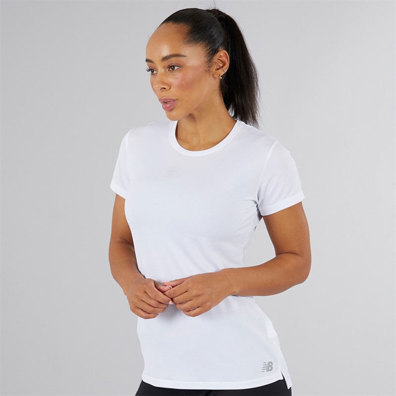New Balance Womens Core NB Dry Top White - Size S
