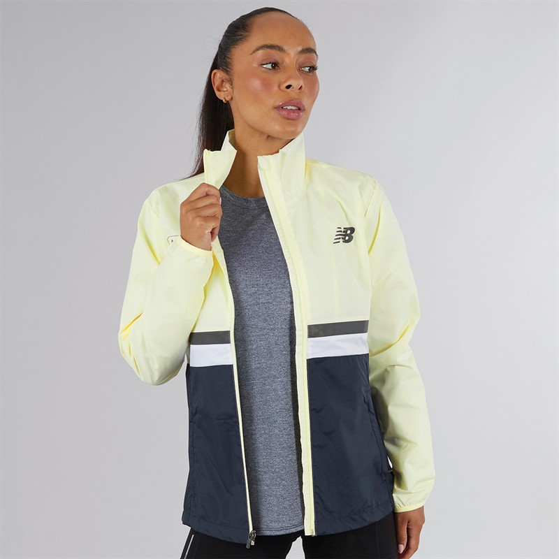 New Balance Womens London Marathon Running Jacket Clear Yellow