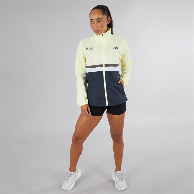New Balance Womens London Marathon Running Jacket Clear Yellow