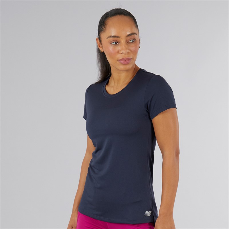 New Balance Womens Core NB Dry Top Eclipse Navy - Size XS