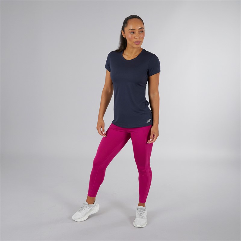 New Balance Womens Core NB Dry Top Eclipse Navy