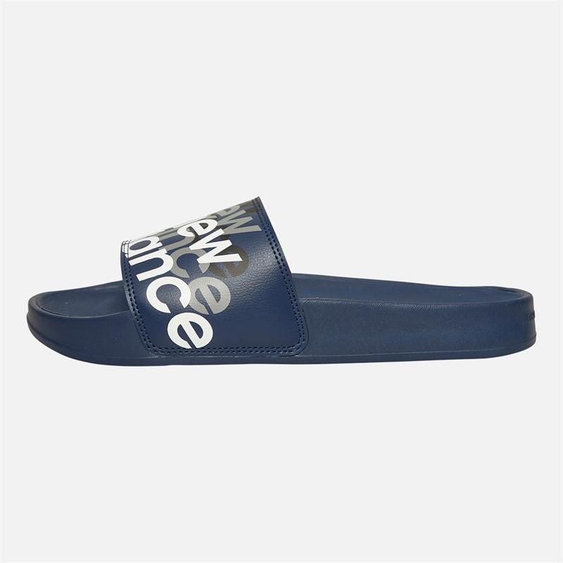 New Balance Mens 200 Graphic Slides Blue