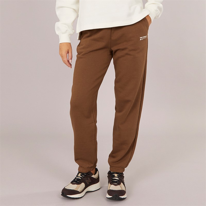 New Balance Womens Heritage Fleece Sweat Pants Pine Cone - Size XS