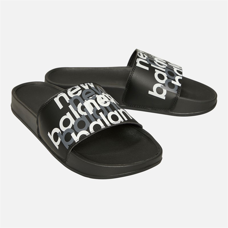 New Balance Mens 200 Graphic Slides Black - Size 6