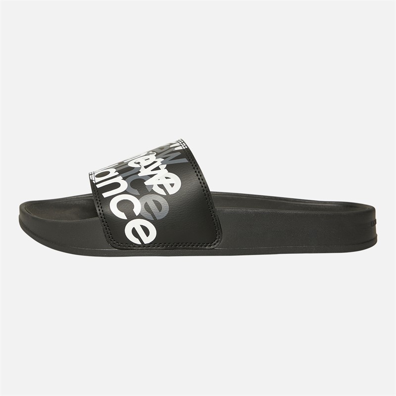 New Balance Mens 200 Graphic Slides Black