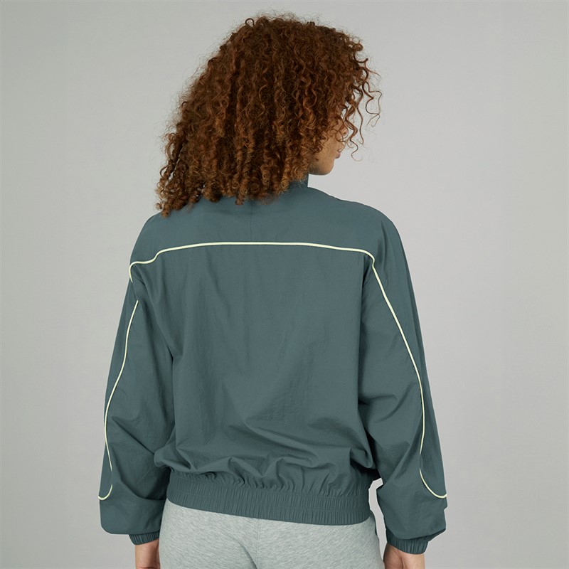 New Balance Womens Linear Heritage Woven Jacket Graphite