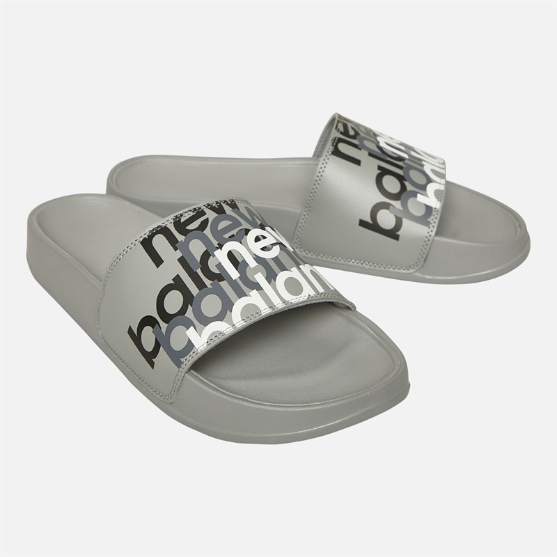 New Balance Mens 200 Graphic Slides Grey