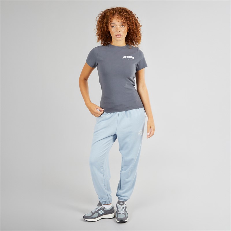 New Balance Damen Essentials neu interpretiert Archiv Sweat Hose Hell Arktis Grau