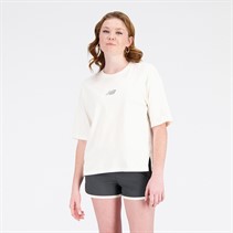 New Balance Dames Athletics Remastered Boxy T-Shirt Greige