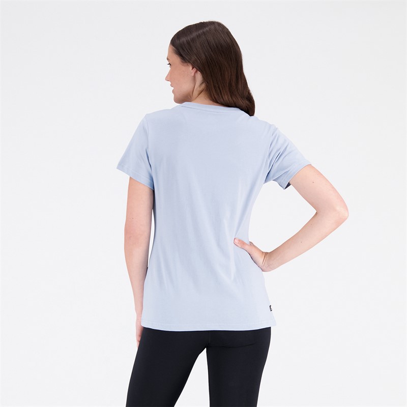 New Balance Damen Essentials Logo T Shirt Hell Arktis Grau