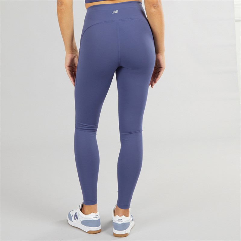 New Balance Damen schicke NB Dry Tasche hohe Taille enge Leggings Traum Zustand