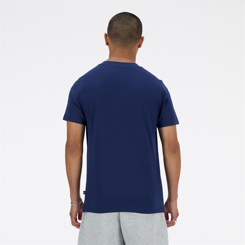 New Balance Herren Box Logo T Shirt NB Marineblau