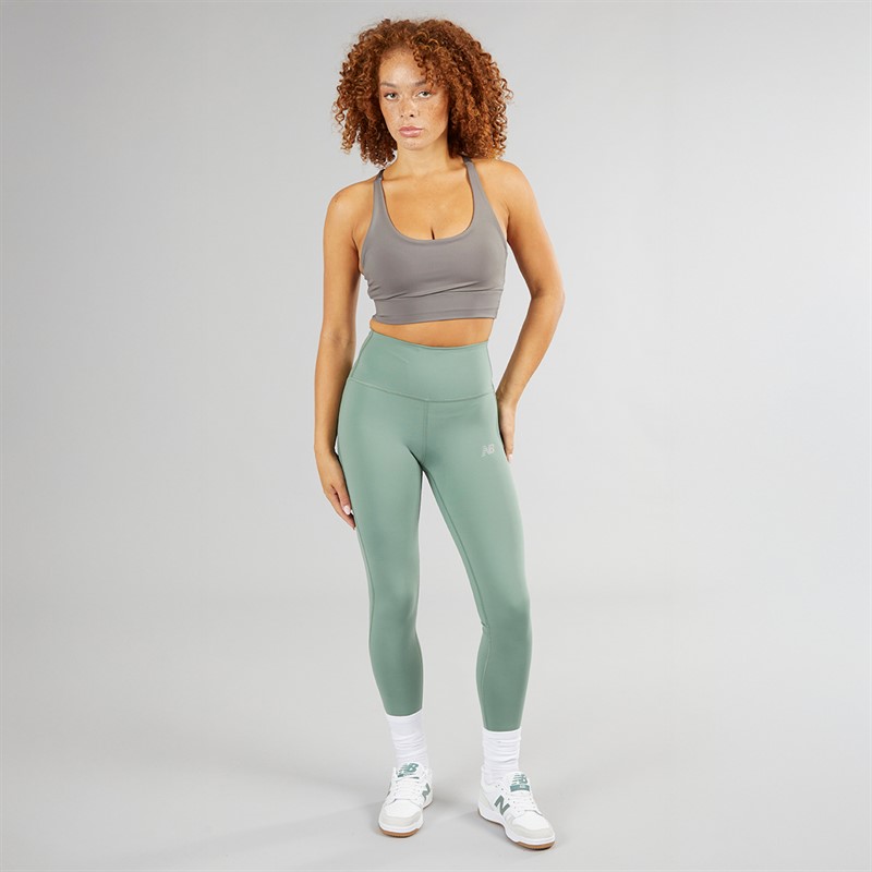 New Balance Damen Elegante NB Dry Leggings mit hohem Bund Dark Juniper