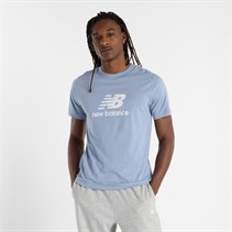 New Balance Heren Sport Essentials Logo T-Shirt Dusk Shower