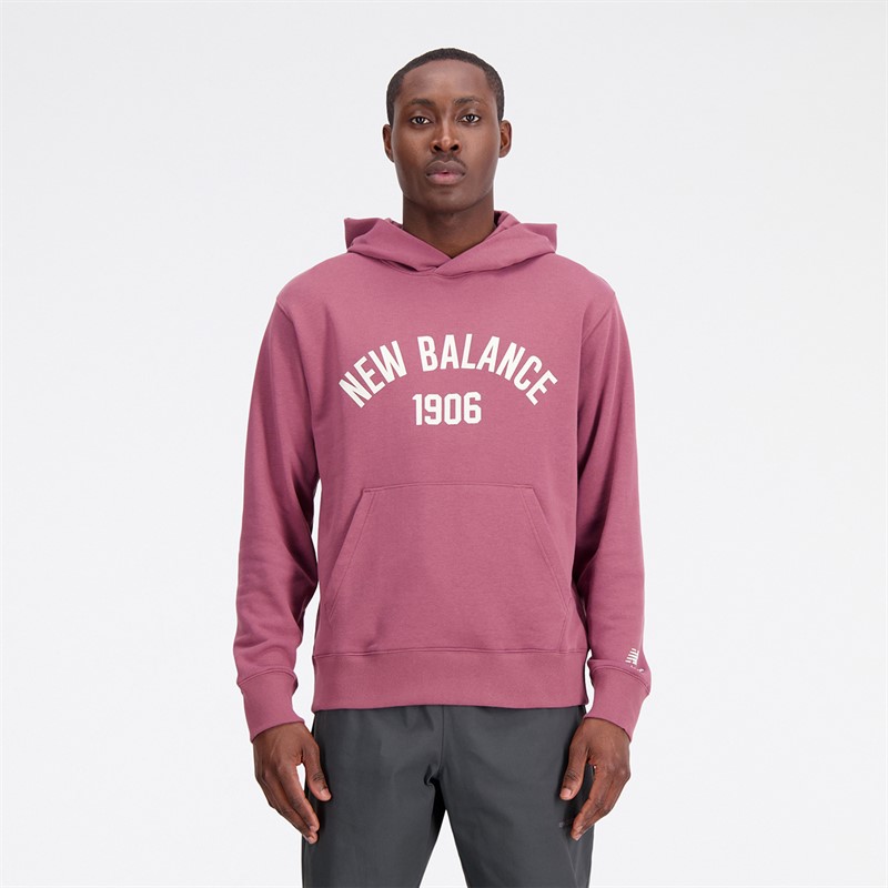 New Balance Essentials Varsity Fleece Hoodie Homme - Bourgogne Délavé - Taille XL