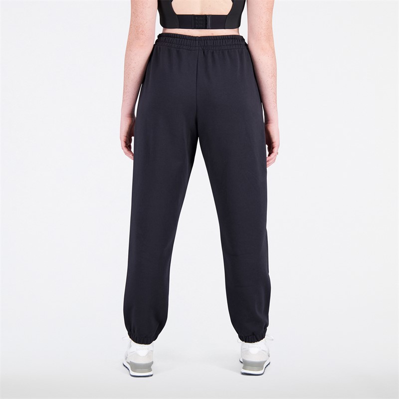New Balance Damen Essentials Gestapeltes Logo Jogginghose Schwarz