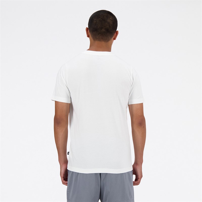 New Balance Herren Sport Box Logo T Shirt Weiß