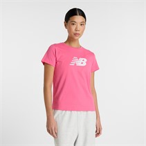 New Balance Dames Logo T Shirt Dragon Berry