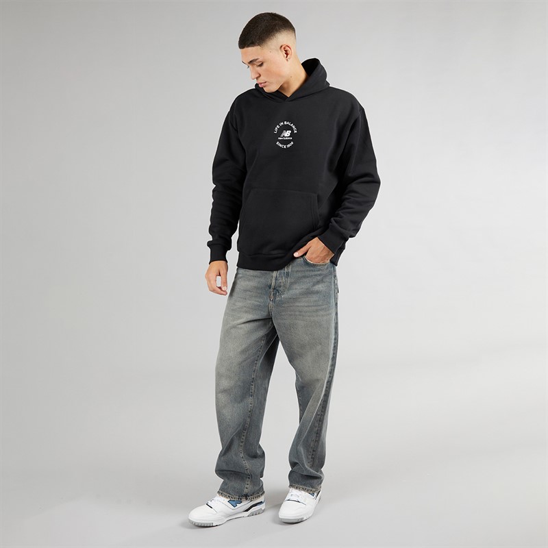 New Balance Herren Life In Balance Hoodie Schwarz