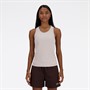 New Balance Damen Linear Heritage Geripptes Racer Tanktop Moonrock