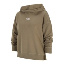 New Balance Dames Essentials French Terry Hoodie Covert Green