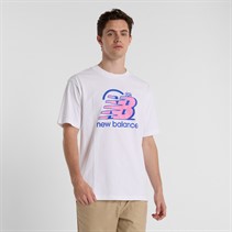 New Balance Heren Face Oka Smile T Shirt Wit