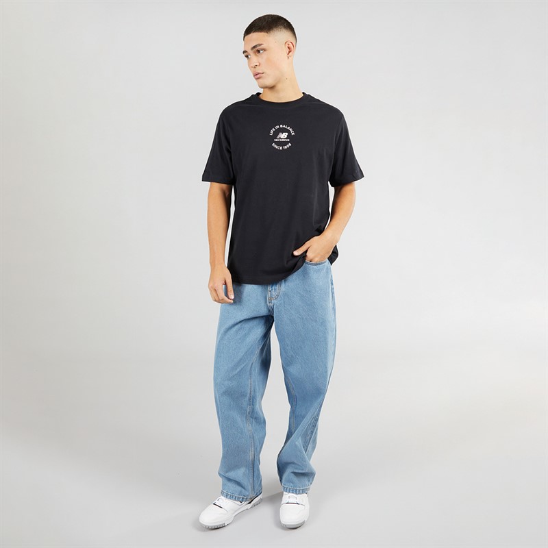 New Balance Herren Life In Balance Oversized T Shirt Schwarz