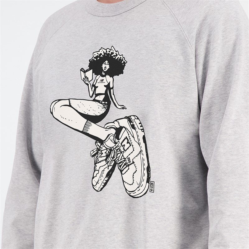 New Balance Herren Sport Engy Saint Ange Cool Mädchen Sweatshirt Sportlich Grau