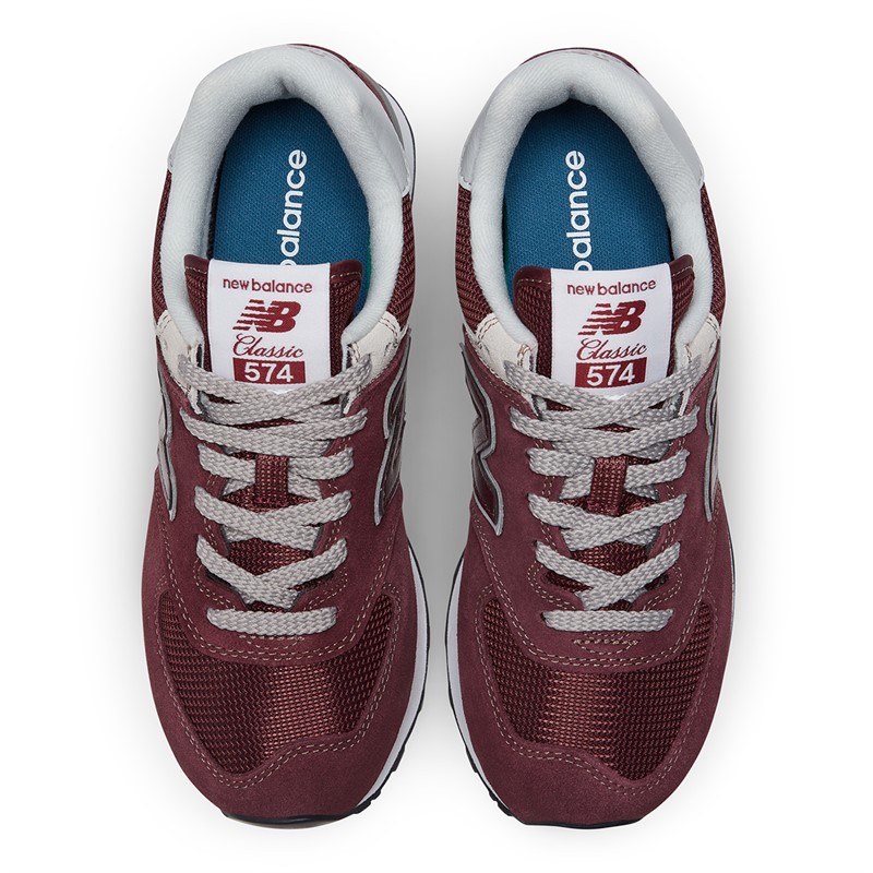 New Balance Damen 574 Core Turnschuhe Burgund