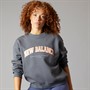 New Balance Womens Varsity Large Logo Sweatshirt Graphite