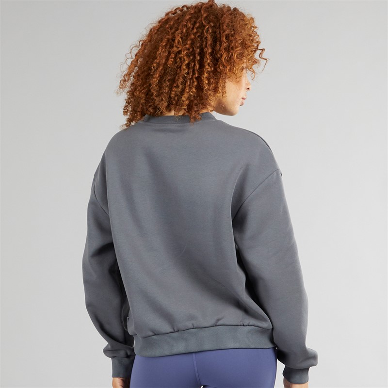 New Balance Womens Varsity Large Logo Sweatshirt Graphite