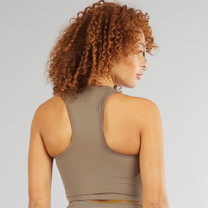 New Balance Womens Harmony NB Dry Cropped Tank Top Dockside