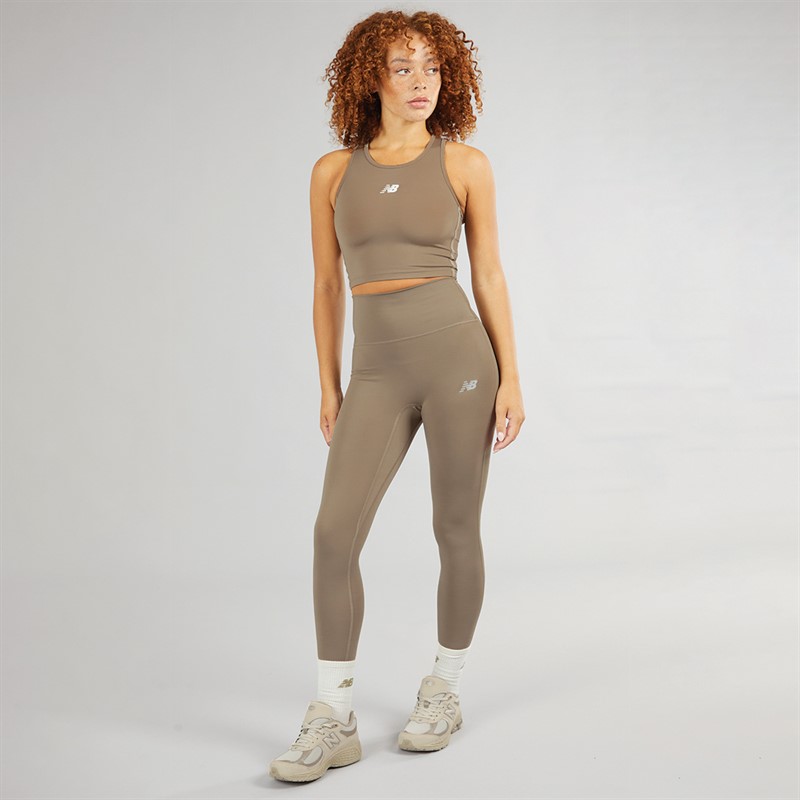 New Balance Womens Harmony NB Dry Cropped Tank Top Dockside