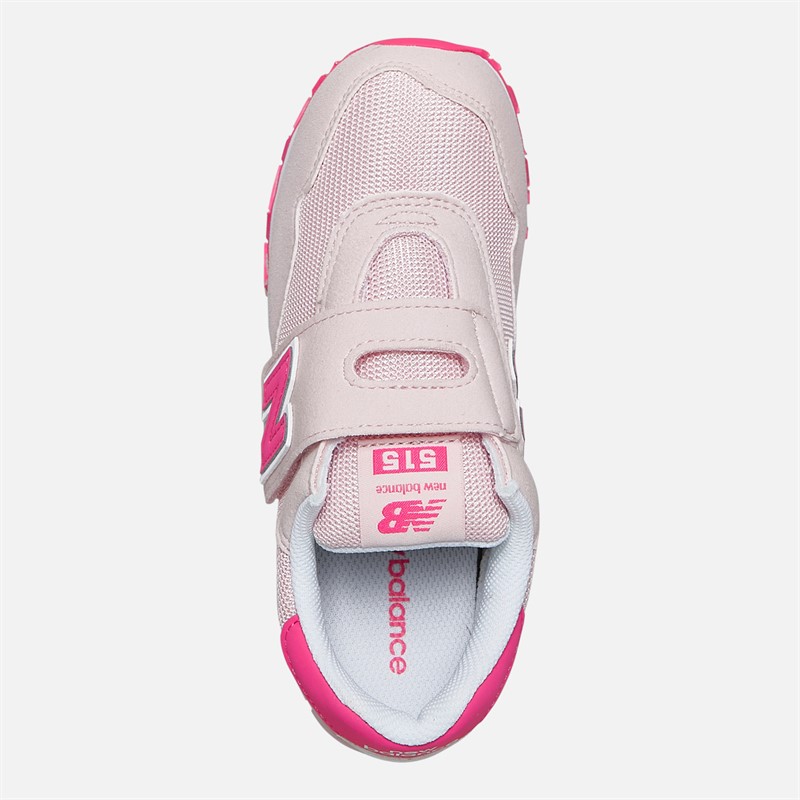 New Balance Girls 515 Hook And Loop Trainers Rose Sugar