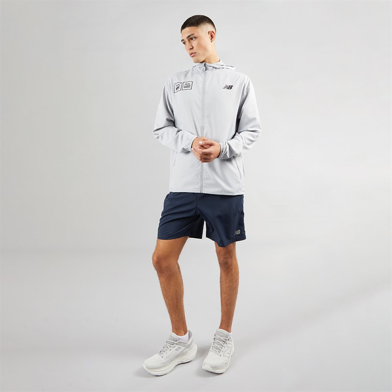 New Balance Mens London Marathon 2020 Lightweight Running Jacket Silvm/Ml