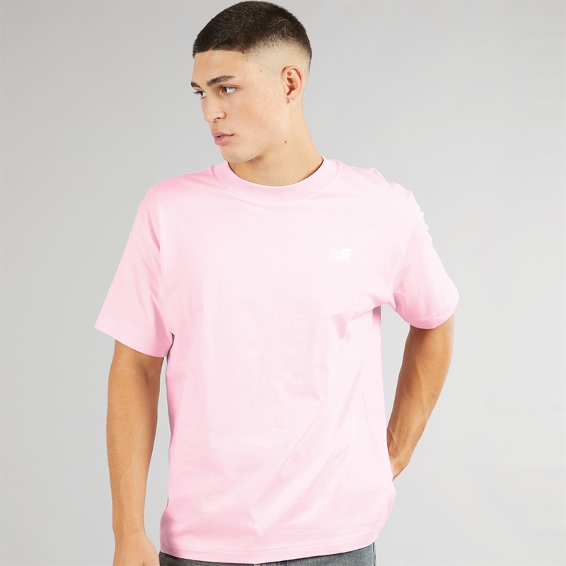 New Balance Mens Sport Essentials Cotton T-Shirt Rose Sugar