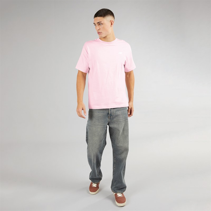 New Balance Mens Sport Essentials Cotton T-Shirt Rose Sugar