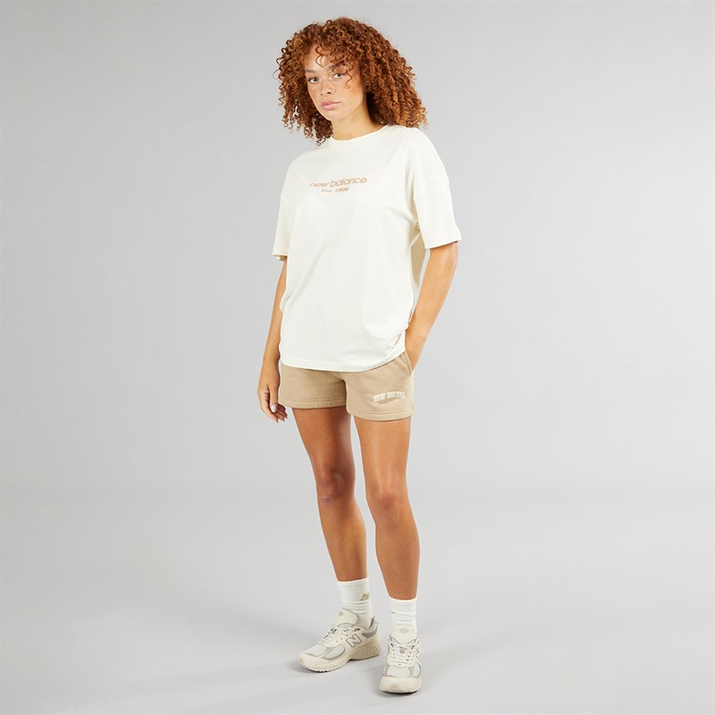New Balance Womens Boyfriend T-Shirt Angora