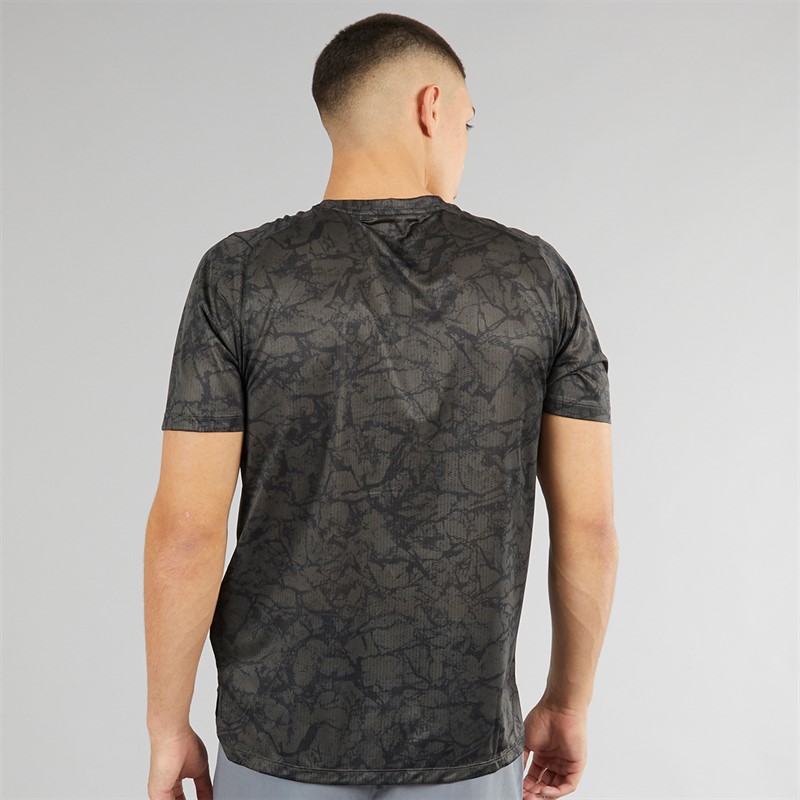 New Balance Mens Athletics NB Dry Graphic Running Top Black